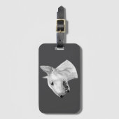 Stift Bull Terrier zeichnend Gepäckanhänger (Vorderseite Vertikal)