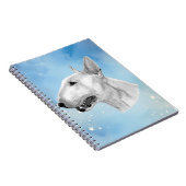 Stift Bull Terrier zeichnend Notizblock (Rechte Seite)
