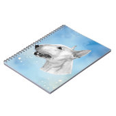 Stift Bull Terrier zeichnend Notizblock (Linke Seite)