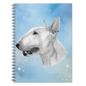 Stift Bull Terrier zeichnend Notizblock (Vorderseite)