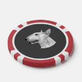 Stift Bull Terrier zeichnend Pokerchips (Einzeln)