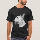 Stift Bull Terrier zeichnend T-Shirt (Vorderseite)