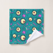 Stift das Monstermuster eines Auges Badhandtuch Set (Waschlappen)