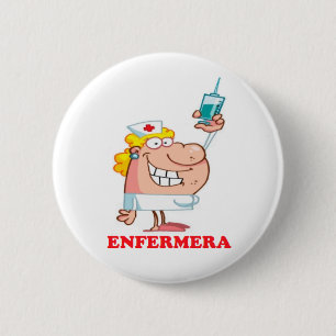 Stift der lustigen Krankenschwester Button