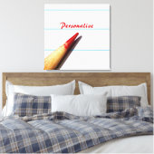 Stift des roten Lehrers auf gestrichenem Papier mi Leinwanddruck (Insitu (Schlafzimmer))
