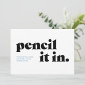 Stift es Save the Date typografisch (Stehend Vorderseite)