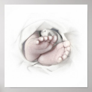 Stift für Babyfüße Poster