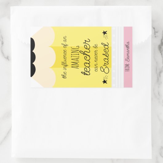 Stift für Stiftlehrer Rechteckiger Aufkleber (Tasche)