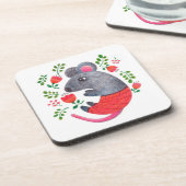 Stift gezeichnet Maus Getränkeuntersetzer (Linke Seite)