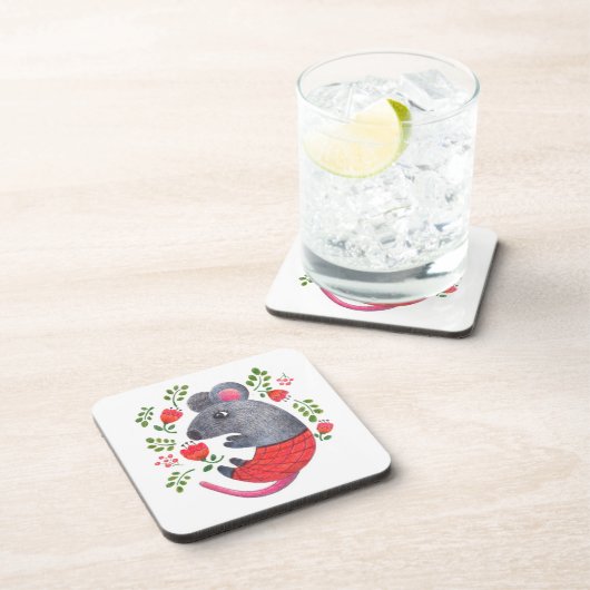Stift gezeichnet Maus Getränkeuntersetzer (Rechte Seite)