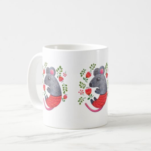 Stift gezeichnet Maus Kaffeetasse (Vorderseite Links)