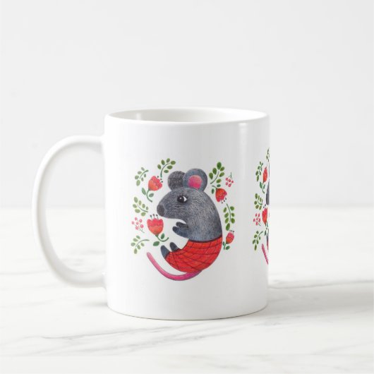 Stift gezeichnet Maus Kaffeetasse (Links)