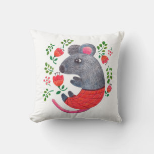 Stift gezeichnet Maus Kissen