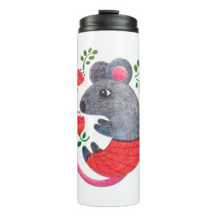 Stift gezeichnet Maus Thermosbecher