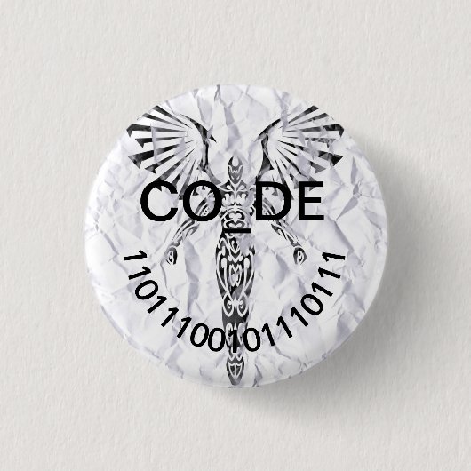 Stift hack - Co_De 11011100101110111 Button (Vorderseite)