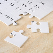 Stift im Kalender Modernes Minimales Foto Puzzle (Seite)