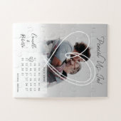 Stift im Kalender Modernes Minimales Foto Puzzle (Horizontal)