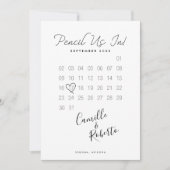 Stift im Kalender Modernes Minimales Foto Save The Date (Vorderseite)