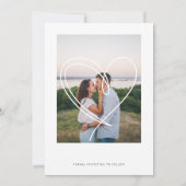 Stift im Kalender Modernes Minimales Foto Save The Date (Rückseite)