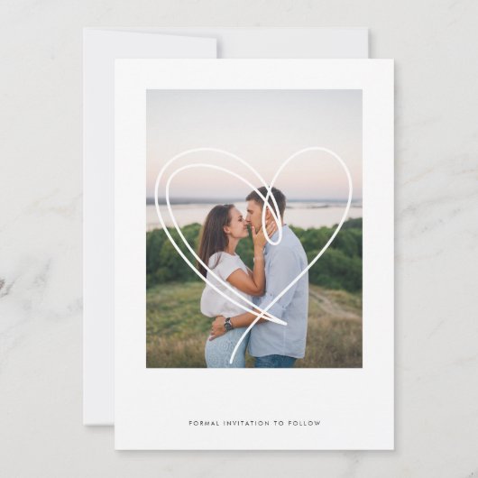 Stift im Kalender Modernes Minimales Foto Save The Date (Rückseite)