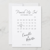 Stift im Kalender Modernes Minimales Foto Save The Date (Vorderseite)
