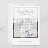 Stift im Kalender Modernes Minimales Foto Save The Date (Vorderseite)