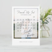 Stift im Kalender Modernes Minimales Foto Save The Date (Stehend Vorderseite)