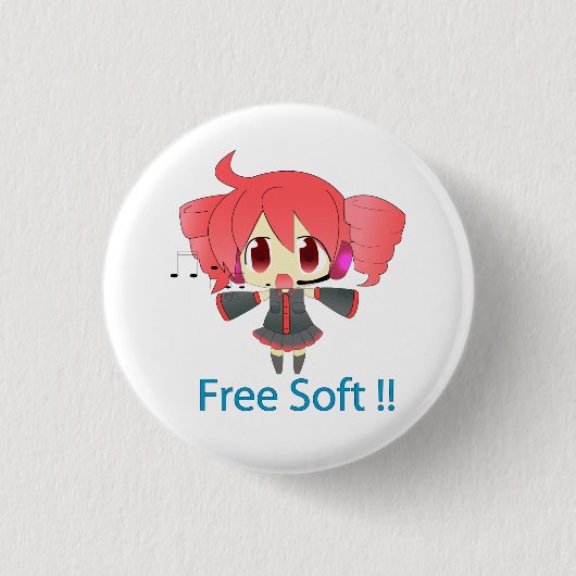 Stift Kasane Teto Button (Vorderseite)