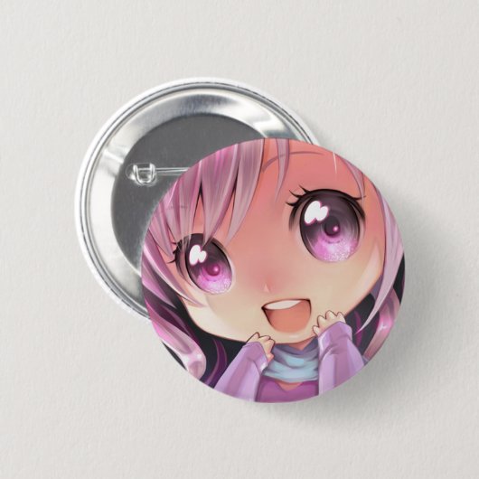 Stift Kawaii Lilac Button (Vorne & Hinten)