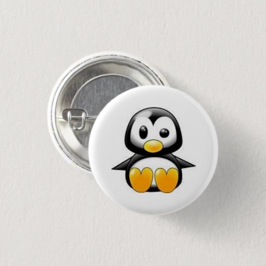 stift lebhafter Pinguin Button (Vorne & Hinten)