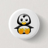 stift lebhafter Pinguin Button (Vorderseite)