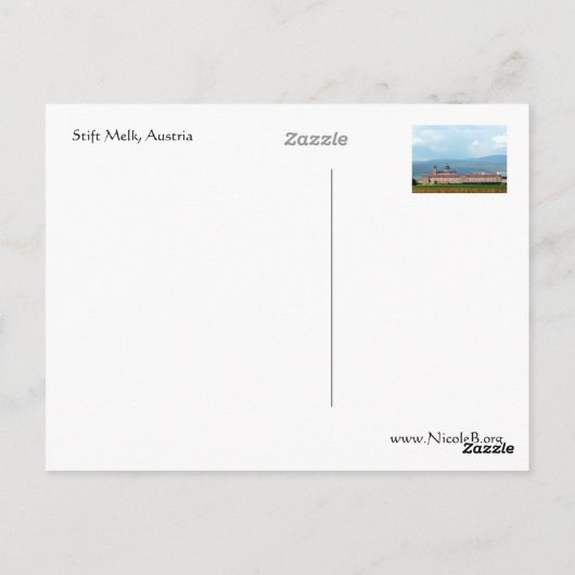Stift Melk, Österreich Postkarte (Rückseite)