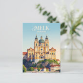 Stift Melk Österreich Postkarte (Stehend Vorderseite)