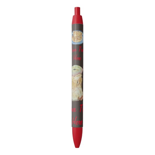 Stift mit Apfelkern, Apfelkuchen und niedlichem Ma (Vorderseite Vertikal)