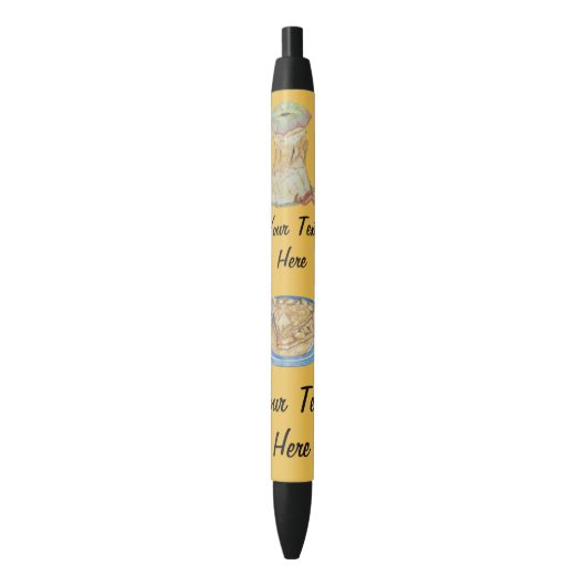 Stift mit Apfelkern, Apfelkuchen und niedlichem Ma (Vorderseite Vertikal)