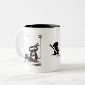 Stift Ninja Zweifarbige Tasse (Vorderseite Links)