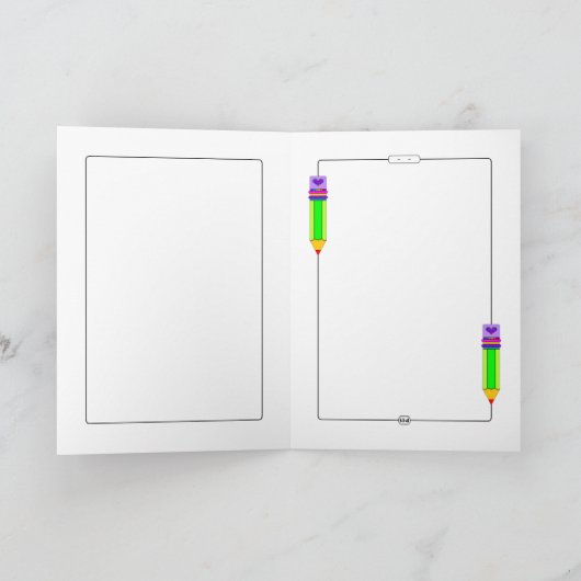 Stift nur eine Grußkarte Karte (Innenseite)