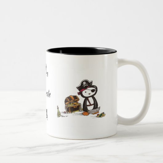 Stift-Pirat Zweifarbige Tasse (Rechts)