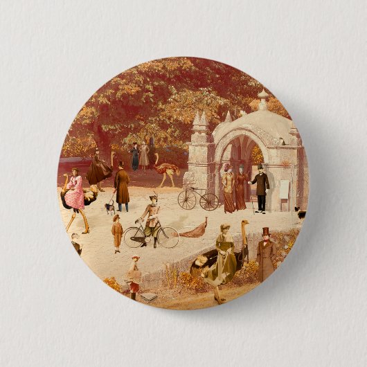 Stift Rund 2 Zoll Os Strauße von Brücke d Button (Vorderseite)