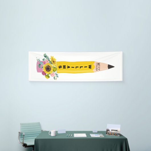 Stift Sonnenblume Klassenzimmer Banner (Messeveranstaltung)