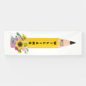 Stift Sonnenblume Klassenzimmer Banner (Horizontal)