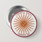 Stift Tag, viele gestreifte Stifte Button (Vorne & Hinten)