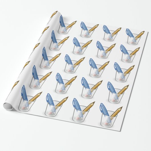 Stift und Bleistift Geschenkpapier (Ungerollt)