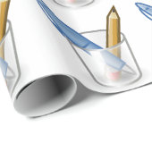 Stift und Bleistift Geschenkpapier (Rolleneckpunkt)