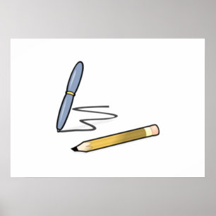 Stift und Bleistift Poster