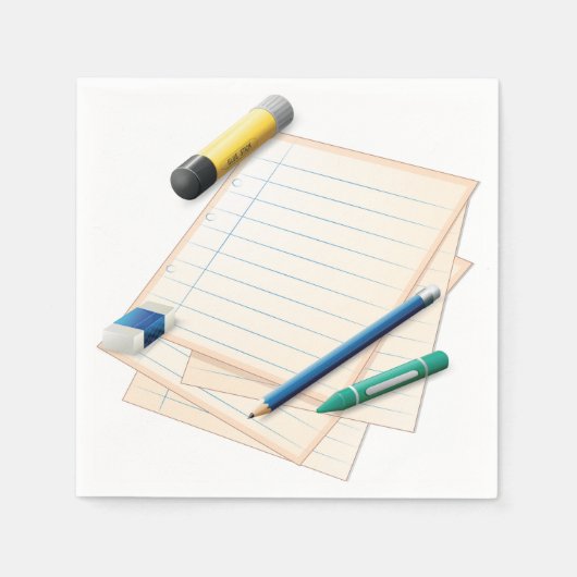 Stift und Papier Napkins Serviette (Vorderseite)