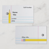 Stift und Papier Visitenkarte (Vorne/Hinten)