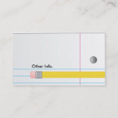Stift und Papier Visitenkarte (Rückseite)