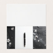 Stift und Papier Visitenkarten (Außenseite Aufgefaltet)
