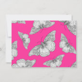 Stift und Tintenpatrone - Muster - Hot Pink Hinter Dankeskarte (Rückseite)